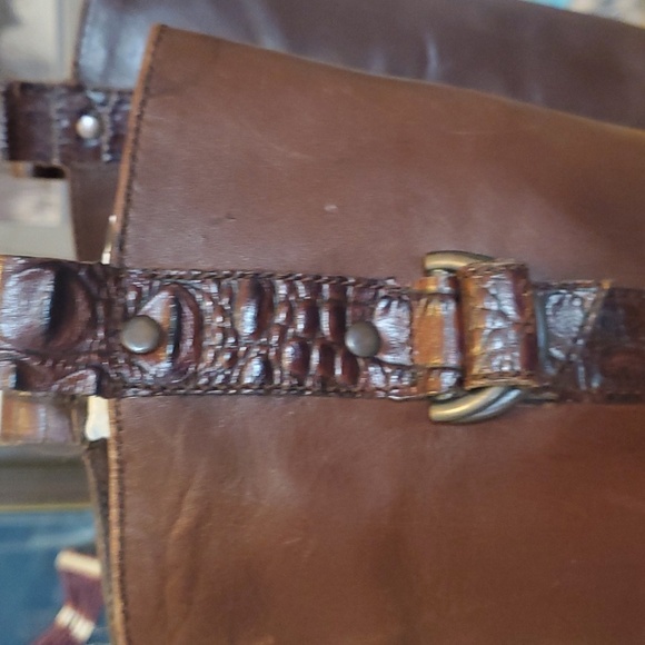 Womens Vince Camuto Leather with Aligator trim Boots - Picture 3 of 14